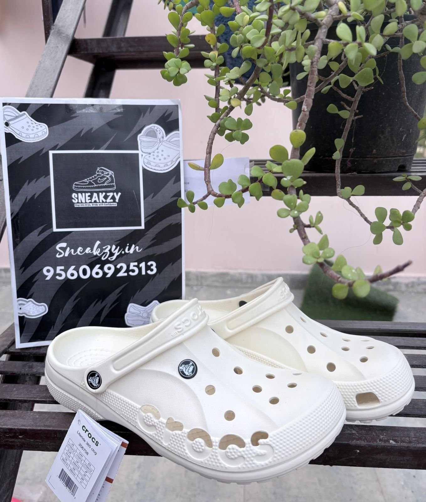 Crocs Classic Baya Clogs (Off White)